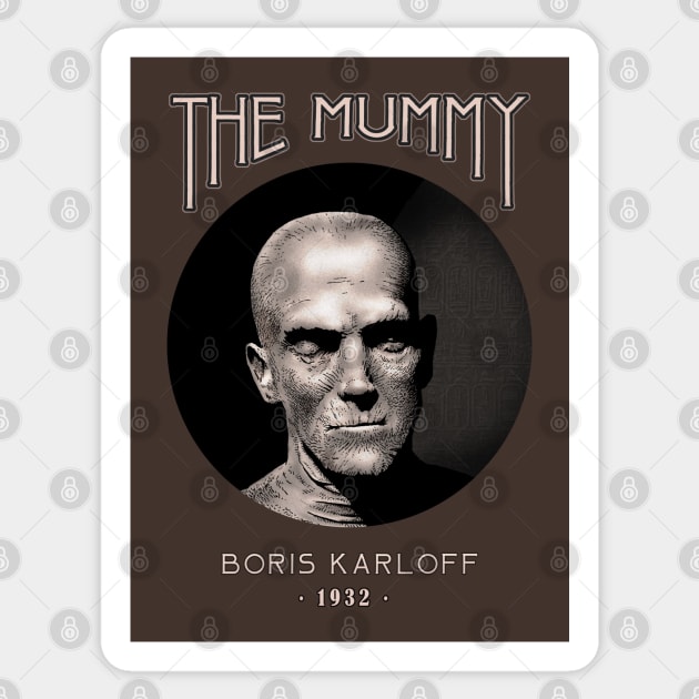 Boris Karloff as The Mummy Sticker by ranxerox79